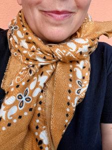 foulard bandana grand modèle moutarde