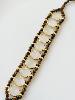 Bracelet pierres Pablo blanc doré