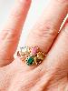Bague pierres Simona multi doré 