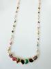 Collier pierres Simona multi doré