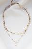 collier Alexa blanc doré de Shlomit Ofir