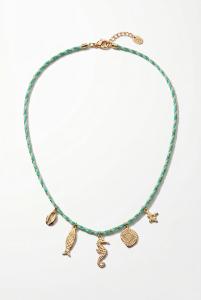 Collier Nura vert doré de Shlomit