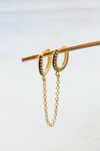 boucles Byron noir doré de Shlomit Ofir