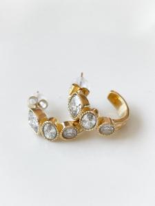 boucles Belle blanc doré