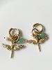 Boucles breloques libelulle doré
