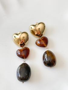 boucles Amy ambre doré