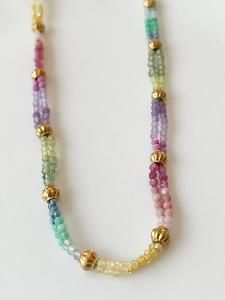 Collier arc en ciel doré 