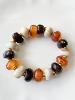 Bracelet Olga beige doré