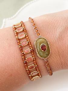 bracelet Tania marron doré