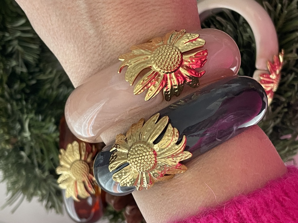 Bracelet Abby gris doré