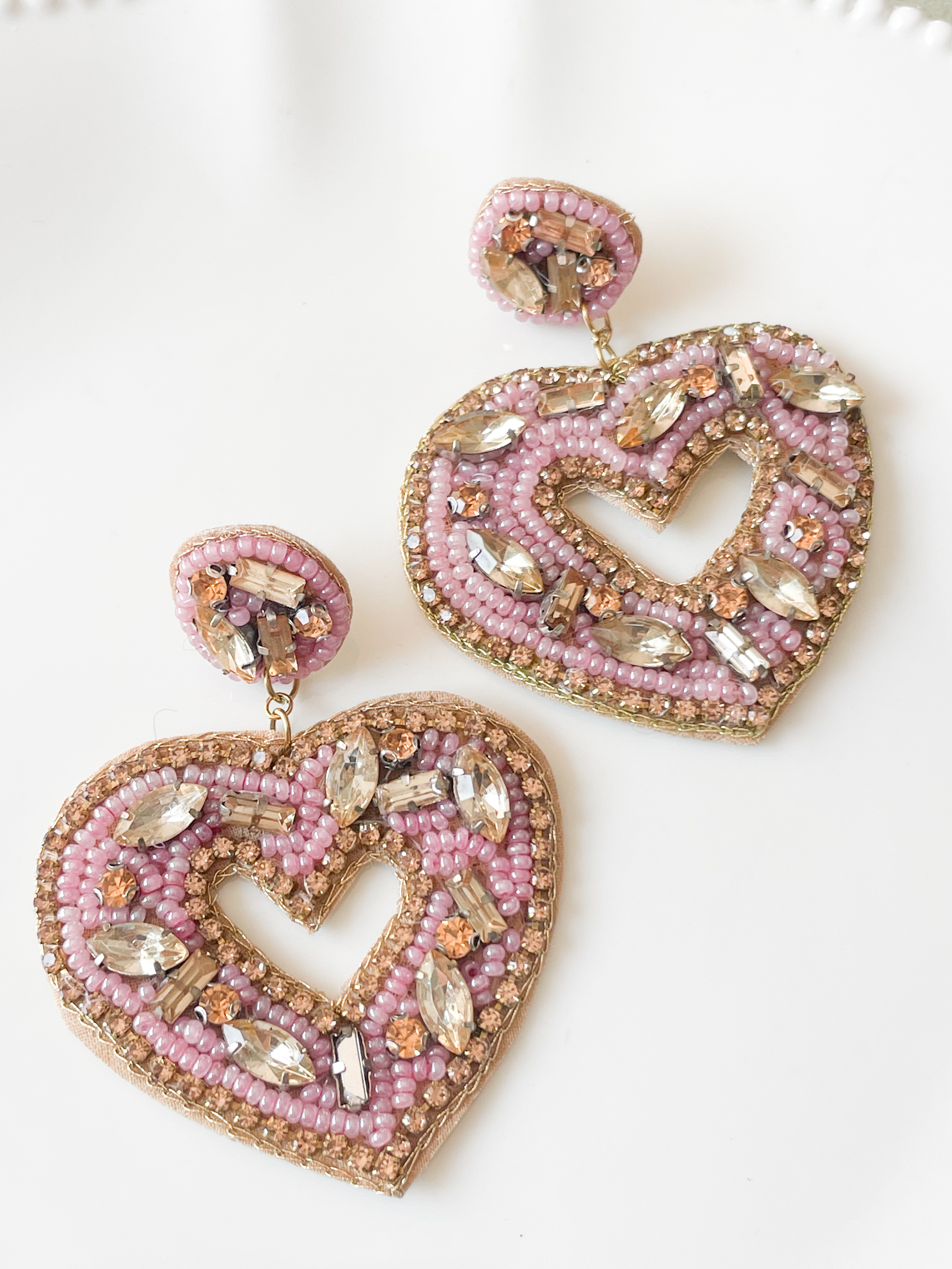 Boucles coeur rose de Mandalita