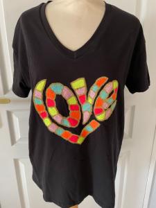 T shirt Love fluo noir 36/46