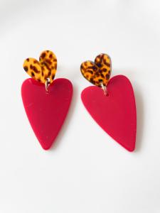 boucles  coeur rouge graou