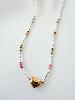 Collier coeur doré argenté