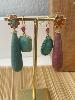 boucles Lou turquoise doré