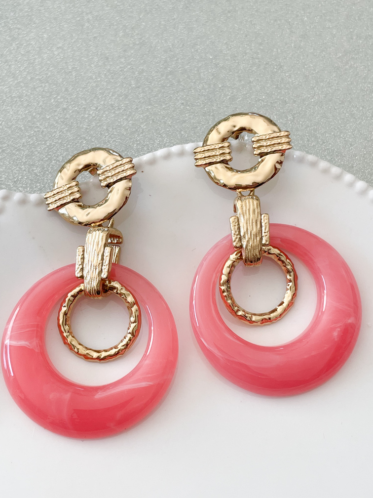 Boucles Cali rose doré