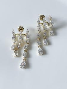 Boucles Triple blanc doré