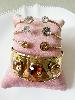 Bracelet cristal large marron doré