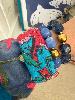 Bracelet perles bleu fonçé doré