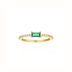 bague Ryan L vert doré Shlomit Ofir
