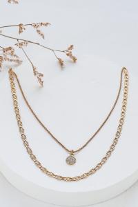 collier Crystal double blanc doré de Shlomit Ofir