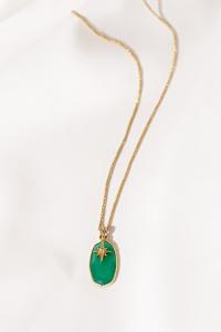 collier Mystic long vert doré de Shlomit Ofir