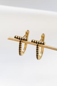 boucles T noir doré de Shlomit Ofir