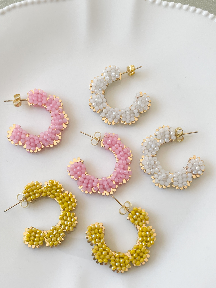 boucles Clémence rose doré