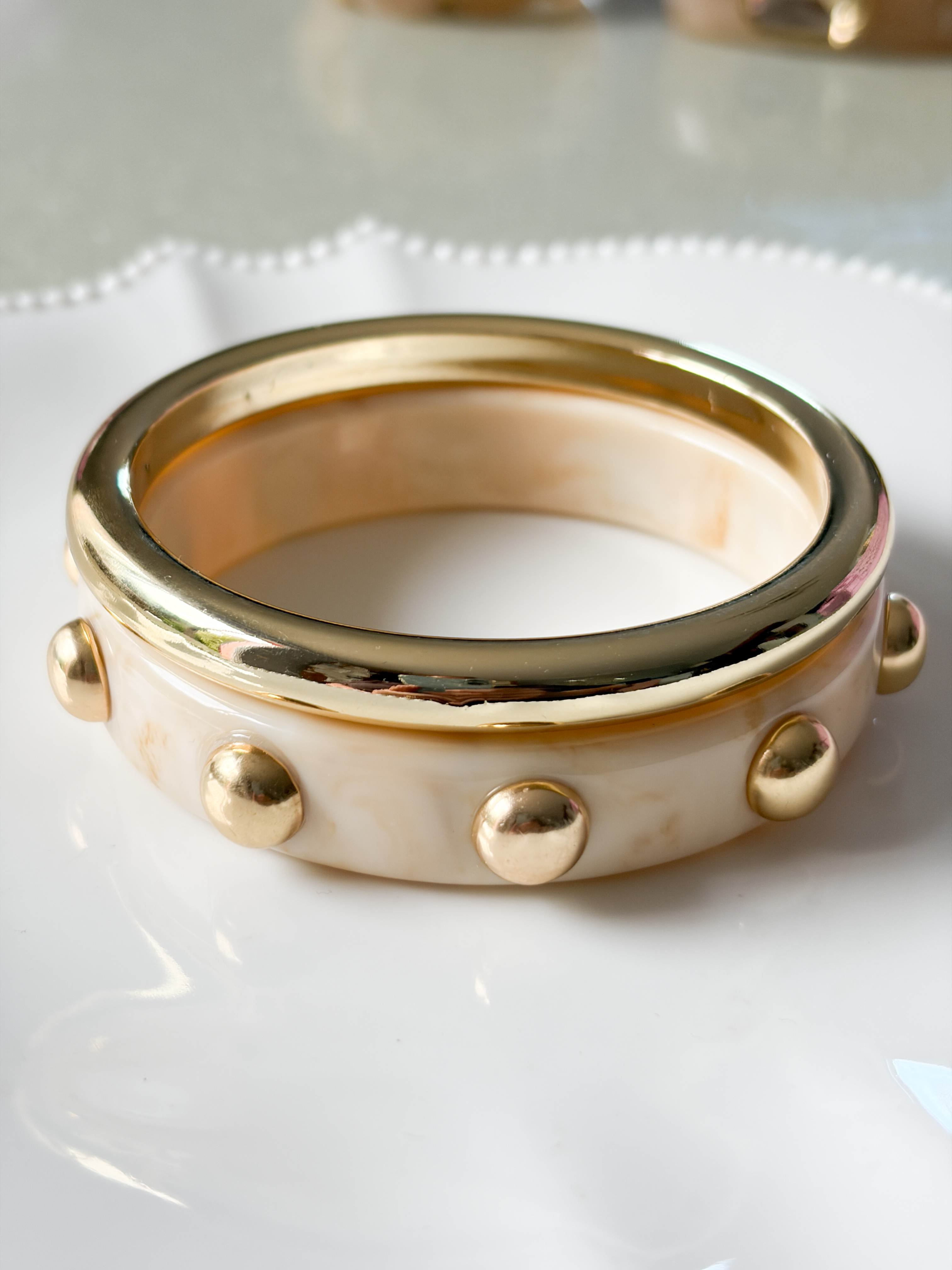 Bracelet Mina beige doré