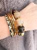 Bracelet 5 rangs graou doré