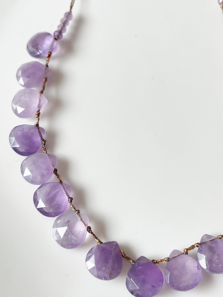 Collier Jackie violet doré