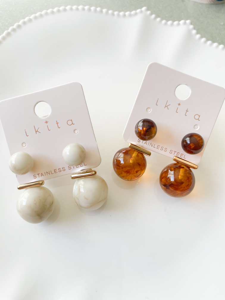 boucles Kloé beige doré