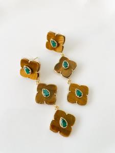 Boucles Suzanne marron doré