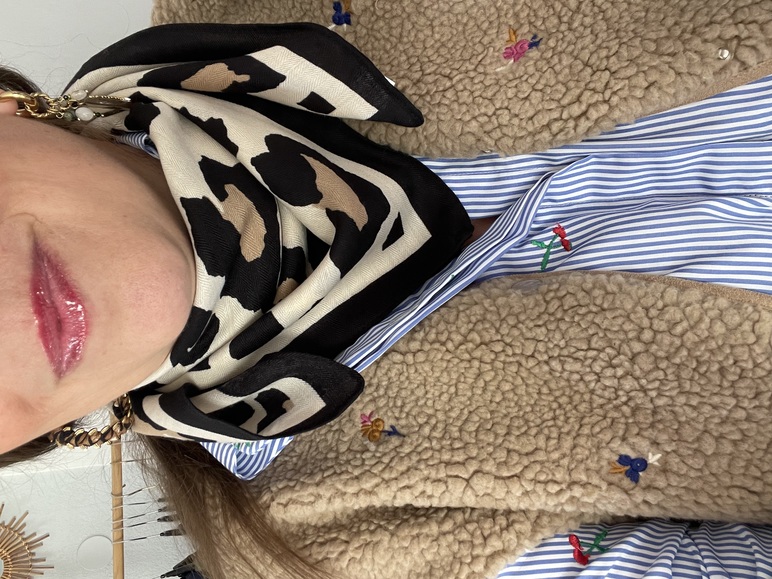 foulard graou beige