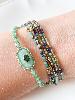 bracelet Delhi bleu doré