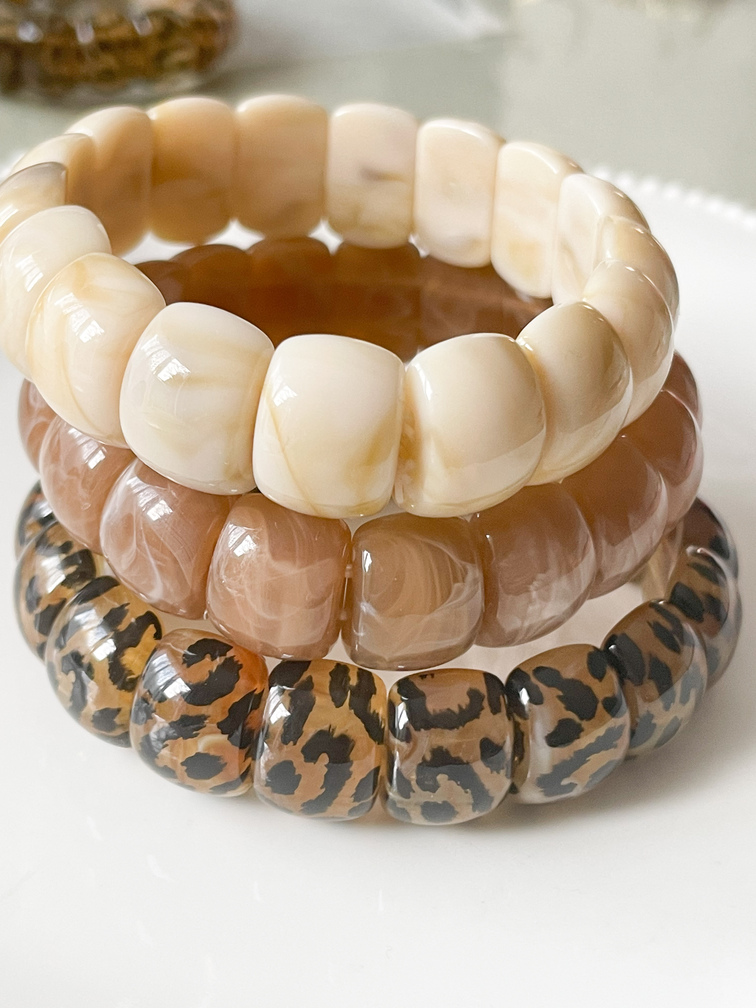 Bracelet Abby crème doré