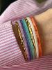 bracelet semainier pastels doré