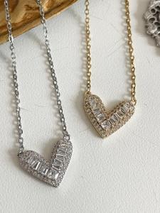 Collier coeur mimi argenté