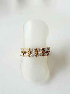 bague Annie strass doré