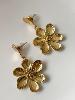boucles fleurs doré