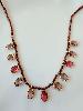 Collier pierres Randy rose doré