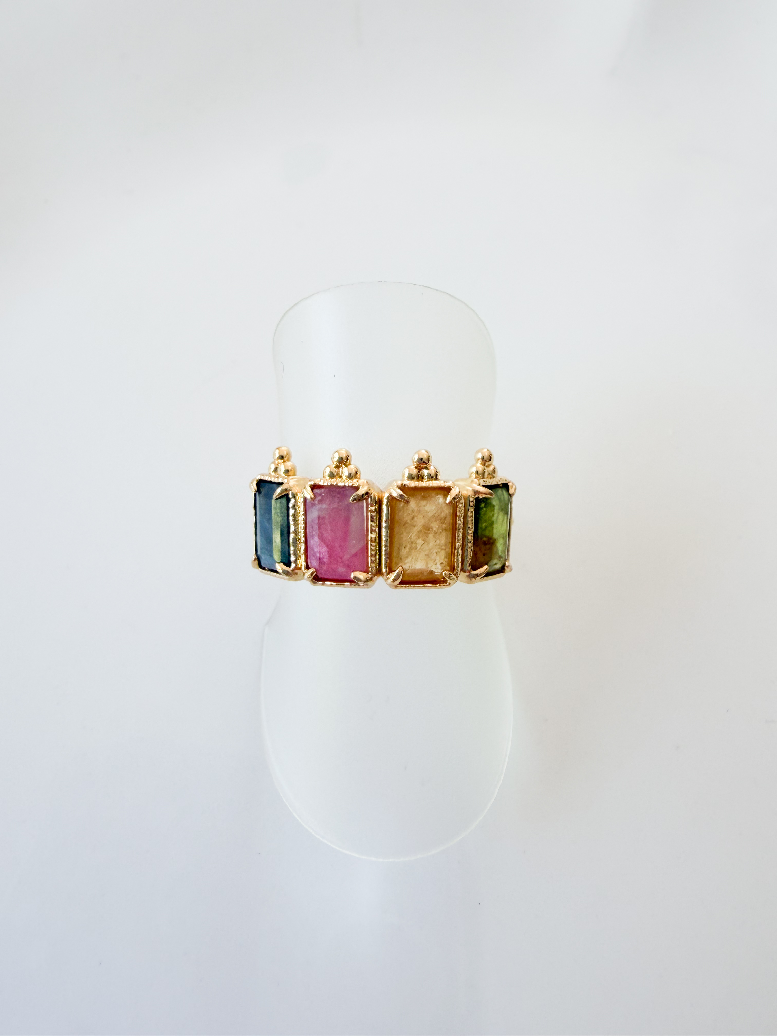 Bague pierres Pyla multi doré