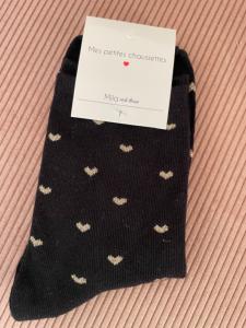 Chaussettes coeur noir de capsule Cricri