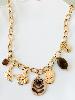 Collier Paty marron doré
