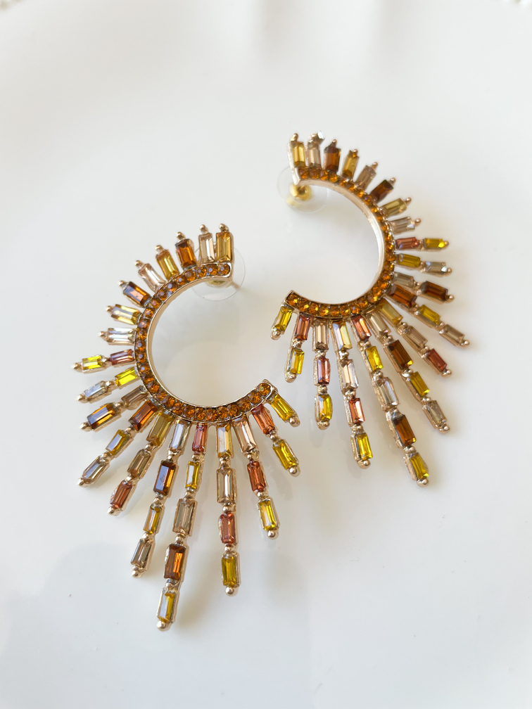 boucles Jill ocre doré