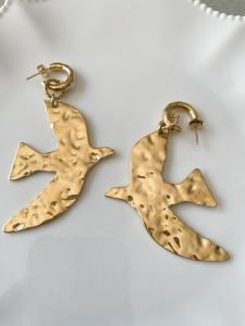 boucles hirondelle doré