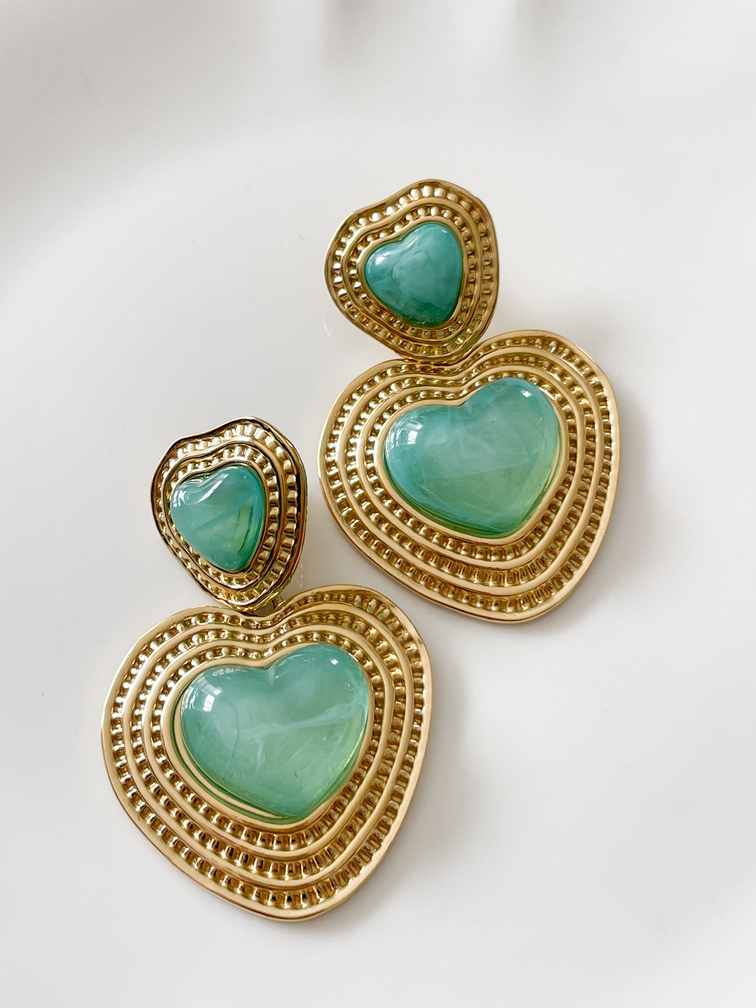 Boucles Paty vert doré