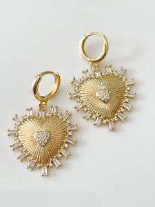 Boucles Tina strass doré
