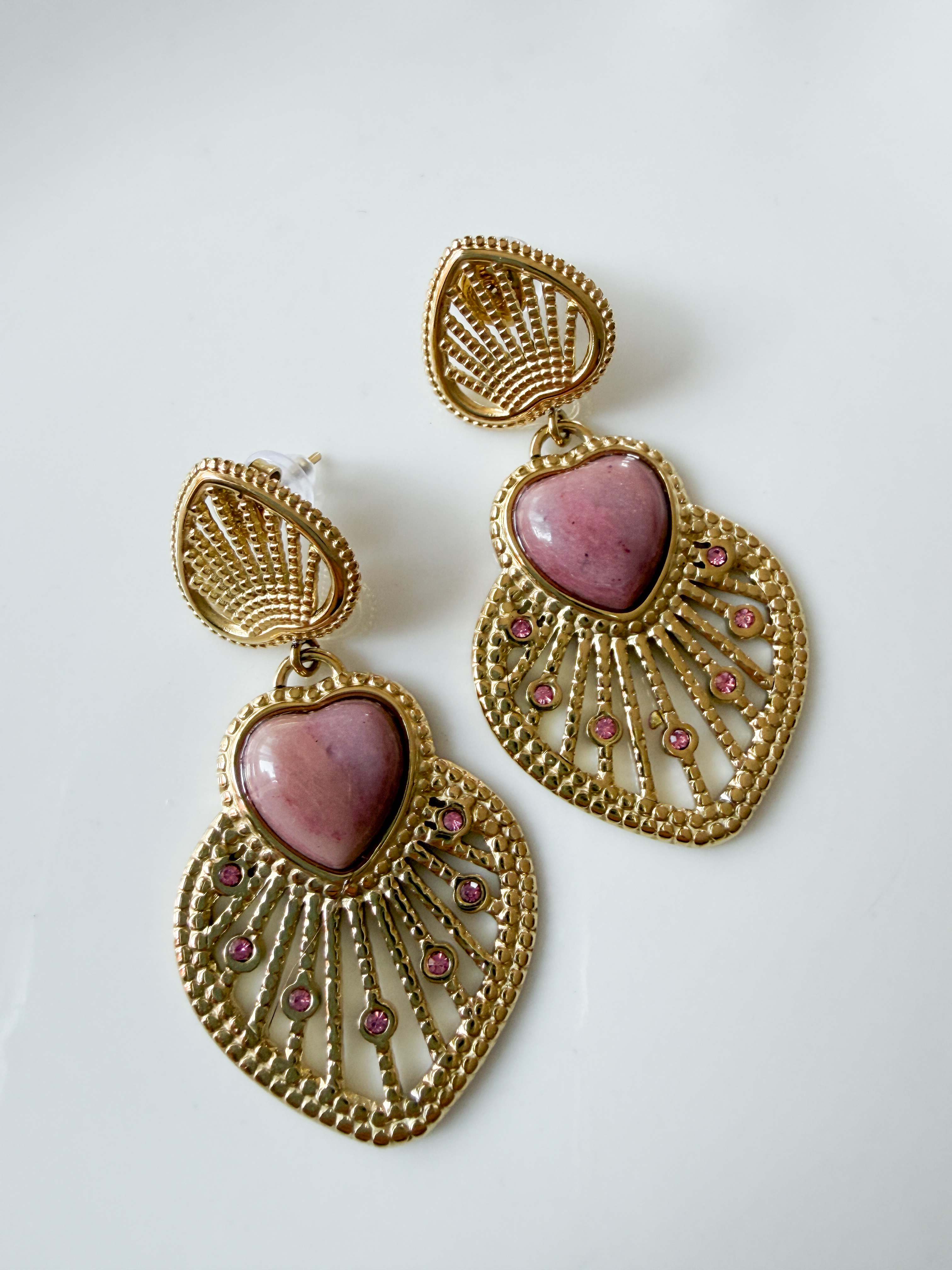 Boucles Elsa rose doré