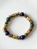 Bracelet Iris bleu doré
